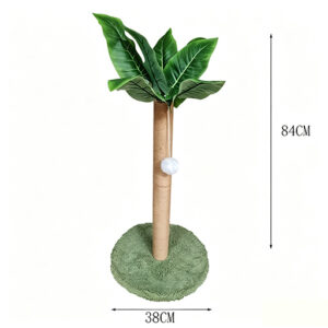 SZHD-SP1003-03 plant-style cat scratching post, durable vertical sisal cat scratcher with stable round base