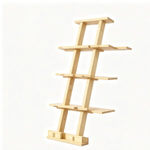 SZHD-SP6001-02 Double Diagonal Tower Kitten Cat Tree, 150cm tall solid wood cat tree with 8 sisal posts, white background product photo