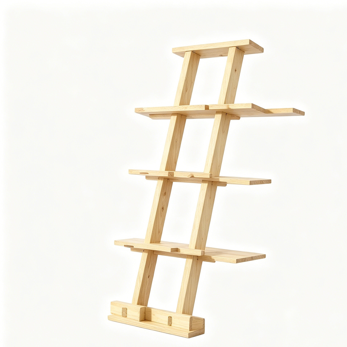 SZHD-SP6001-02 Double Diagonal Tower Kitten Cat Tree, 150cm tall solid wood cat tree with 8 sisal posts, white background product photo