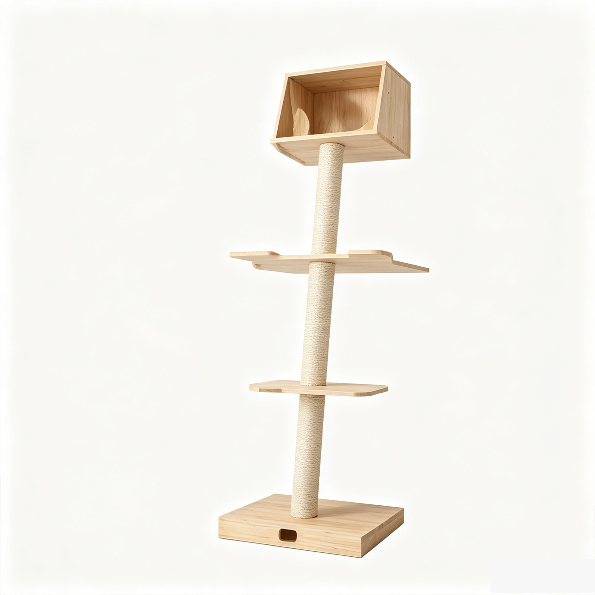 SZHD-SP6001 -10Cat Tree Tower with Condo and Platforms, Solid Wood Cat Activity Tree for Indoor Cats