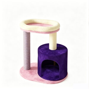 SZHD-SP7001-01 Compact Cat Tree with Condo & Top Perch, Small Cat Scratching Post for Indoor Cats