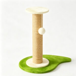 SZHD-SP7001-02 Leaf Base Sisal Cat Scratching Post with Toy Ball