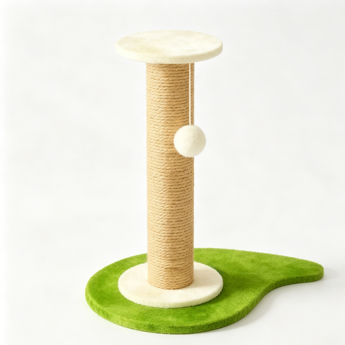 SZHD-SP7001-02 Leaf Base Sisal Cat Scratching Post with Toy Ball