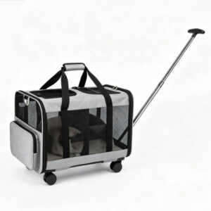 BK-SP006 Oxford cloth trolley bag, 39×30×48cm, foldable, blue grey khaki