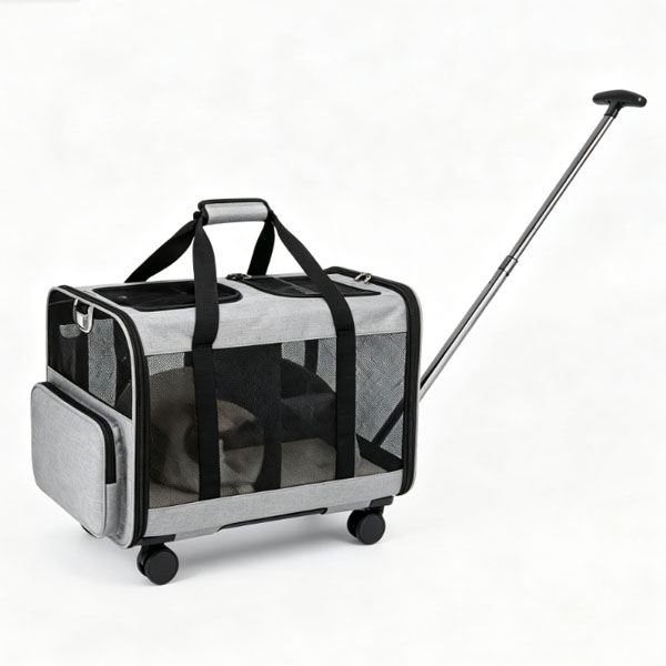 BK-SP006 Oxford cloth trolley bag, 39×30×48cm, foldable, blue grey khaki
